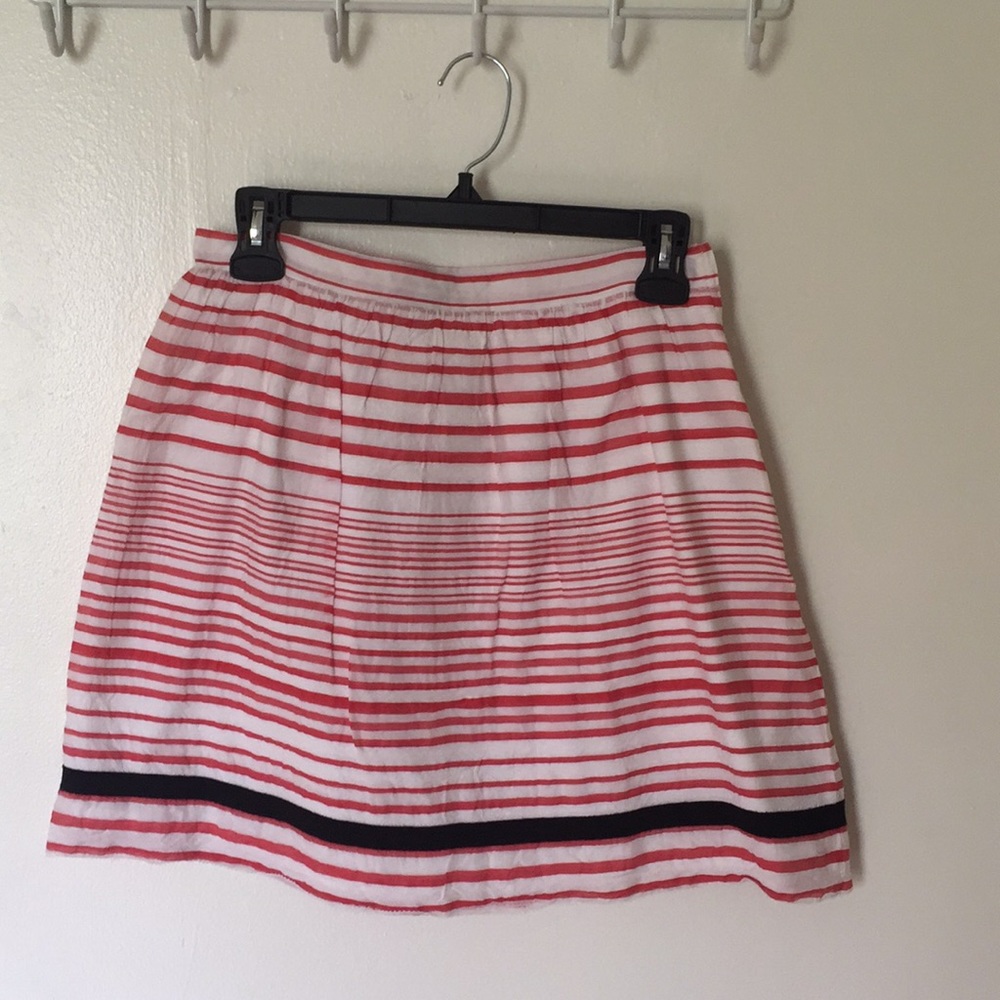 French Striped A-line Skirt